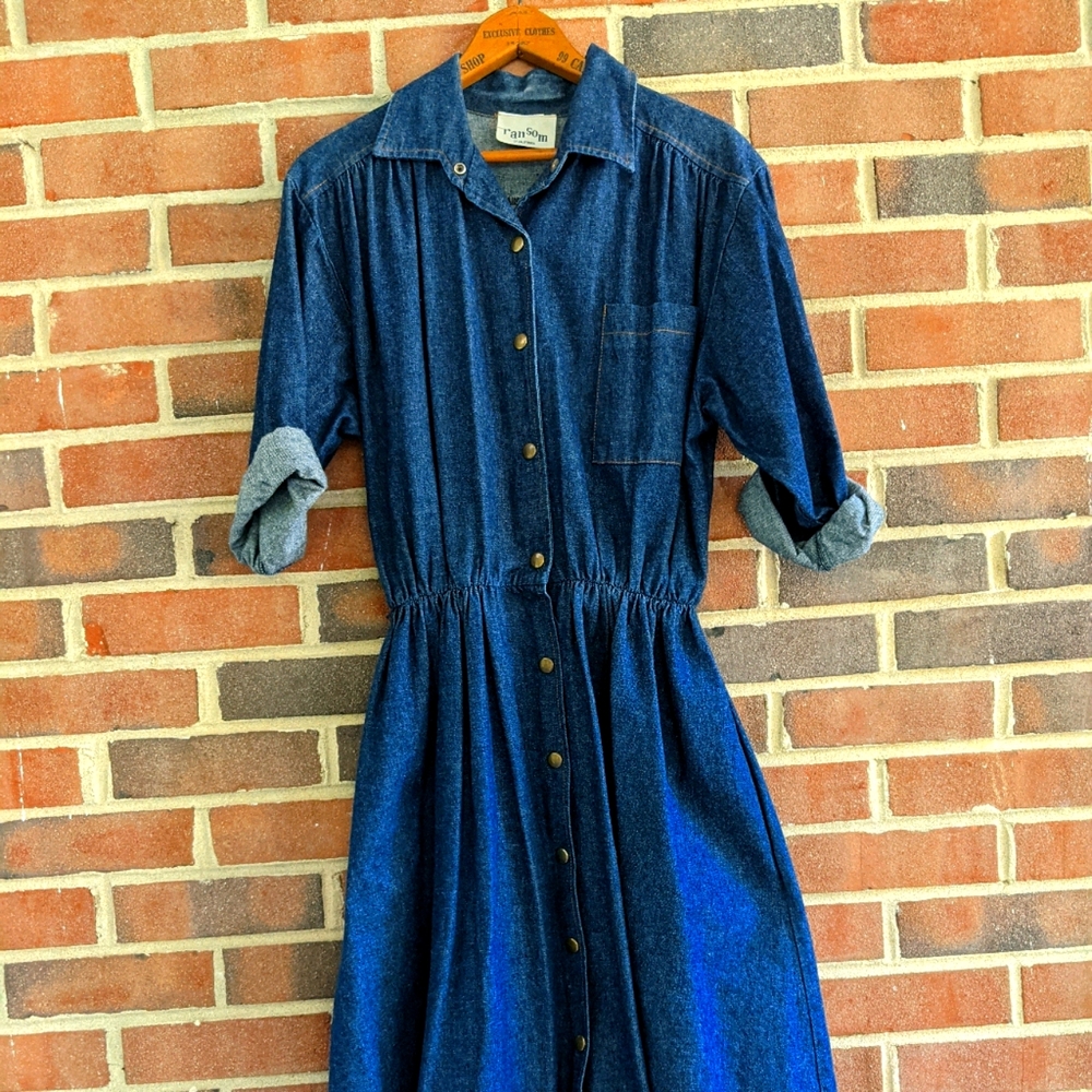 Vintage blue jean dress
